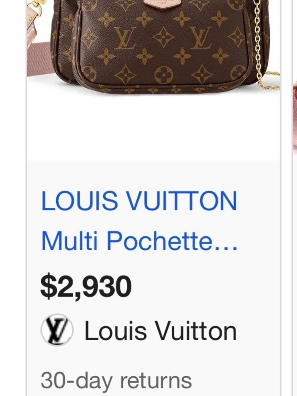 Louis Vuitton Brown Monogram Multi Pochette Shoulder Bag with Gold Hardware
